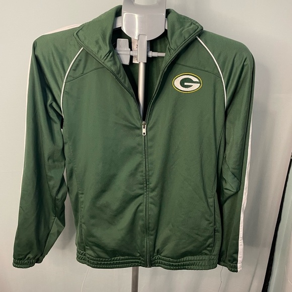 NFL Team Apparel Youth Green Jacket Green Bay Packers | size large 12-14 - Picture 1 of 7